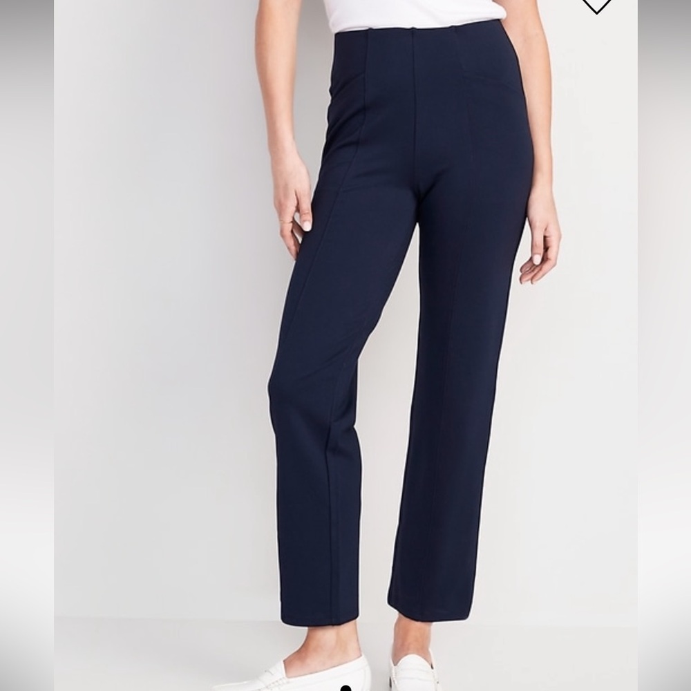 Old Navy Navy Blue Women's Straight Leg Stretch Pants